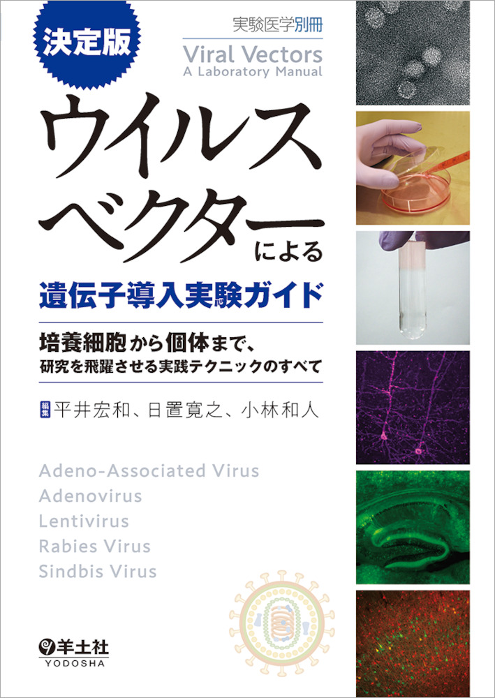 実験医学別冊：決定版　ウイルスベクターによる遺伝子導入実験ガイド〜培養細胞から個体まで、研究を飛躍させる実践テクニックのすべて