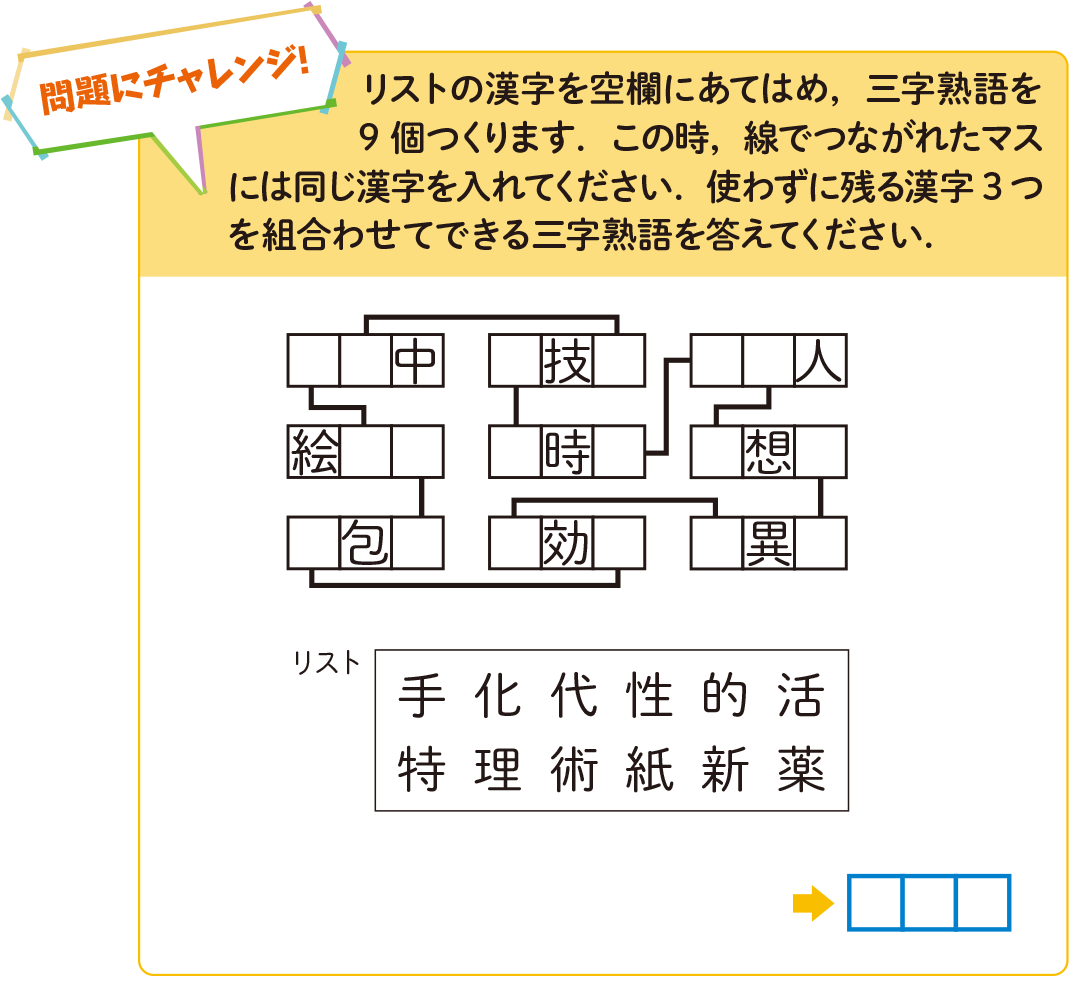 三字熟語をつくろう