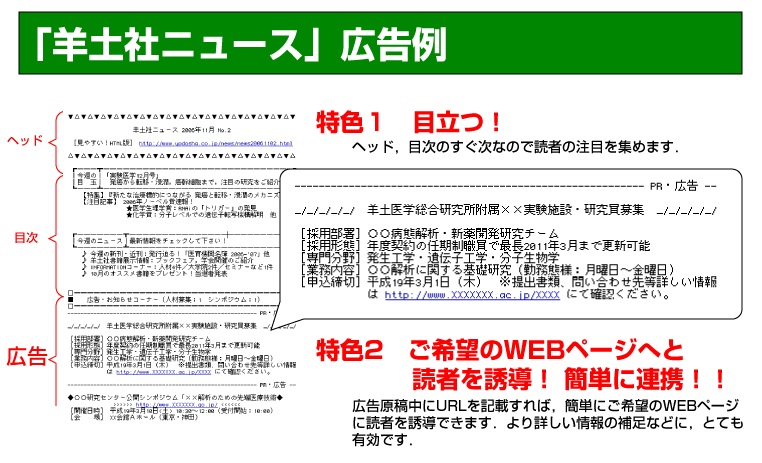 羊土社ニュース広告例