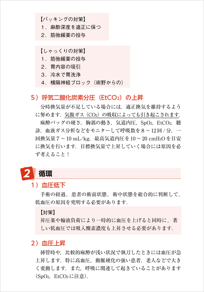 麻酔科研修チェックノート　改訂第5版　立ち読み2