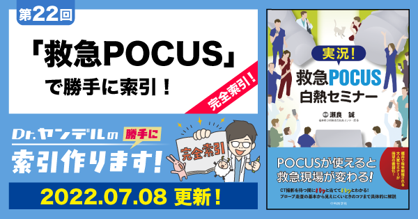 第22回「救急POCUSで勝手に索引！」完全索引｜Dr.ヤンデルの 勝手に