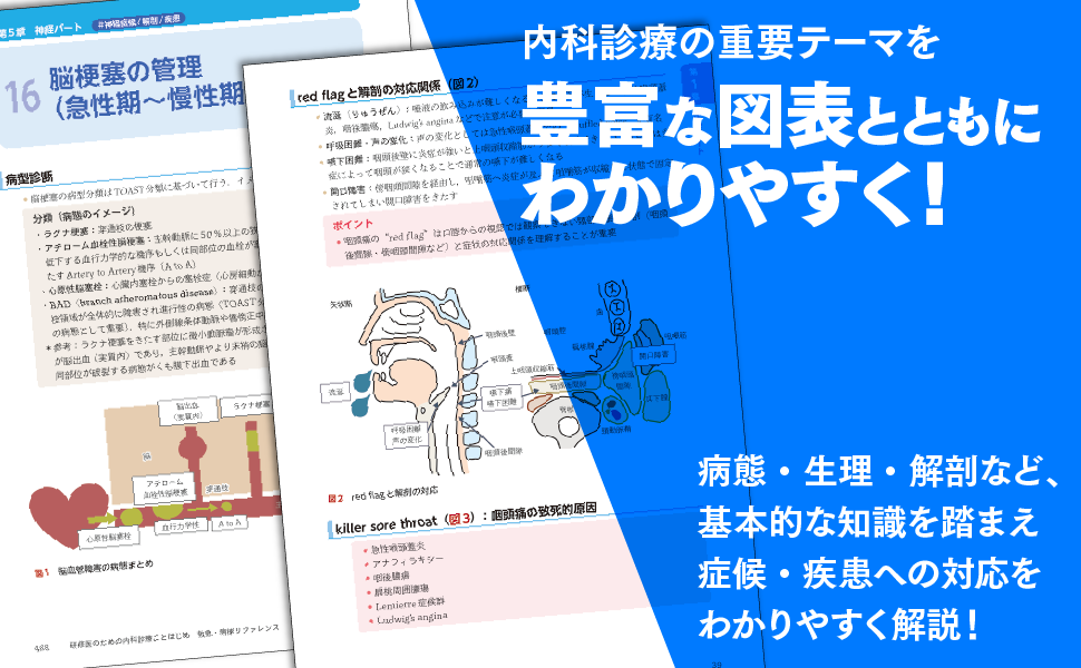 救急・病棟で出合う内科診療の重要テーマを、オールカラーの豊富な図表とともに解説