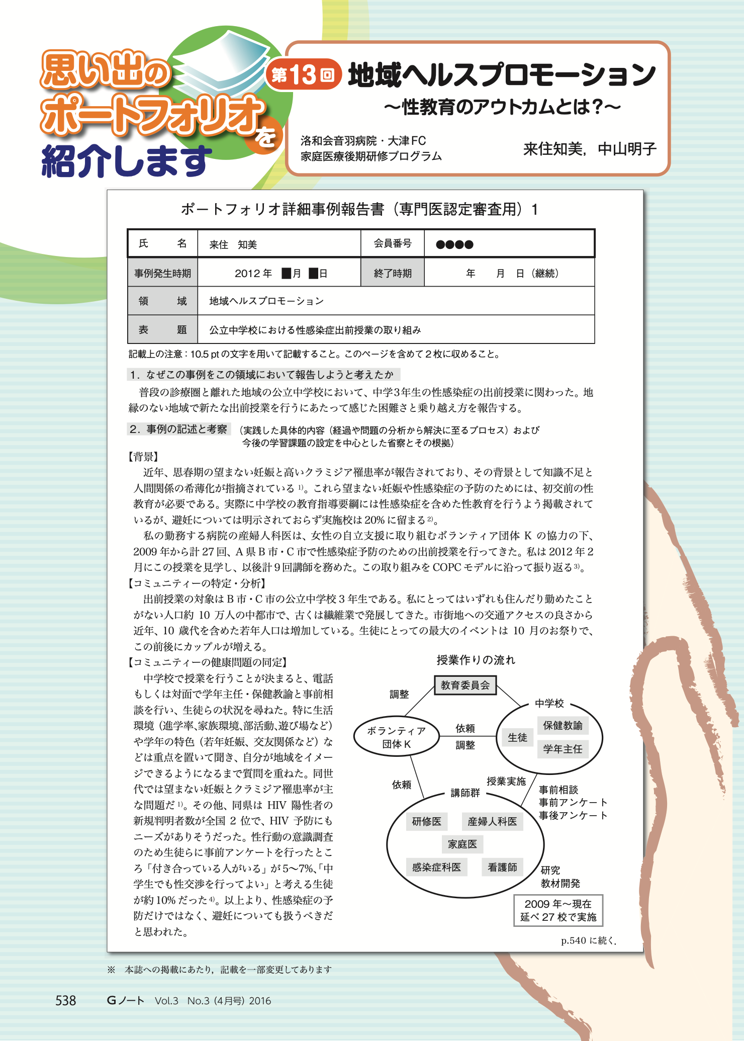 地域ヘルスプロモーション〜性教育のアウトカムとは？〜