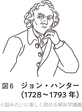 図6 ジョン・ハンター（1728〜1793 年）